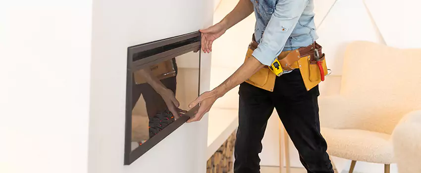 Metal Fireplace Installation in West Bend, Wisconsin