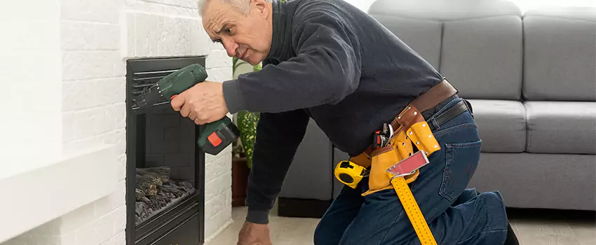 New Indoor Fireplace Installation in West Bend, Wisconsin